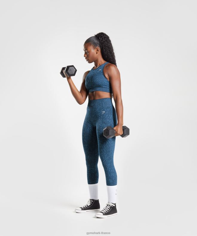 Gymshark adapter le soutien-gorge de sport sans couture animal sauvage | marine femmes 6HF28227